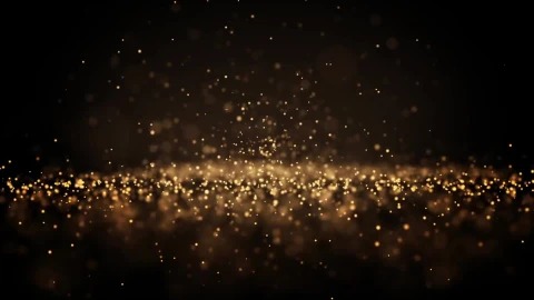 Golden Glittery Particles Dust Abstract Particle Animation Background Stock Footage - Free Live Wallpaper