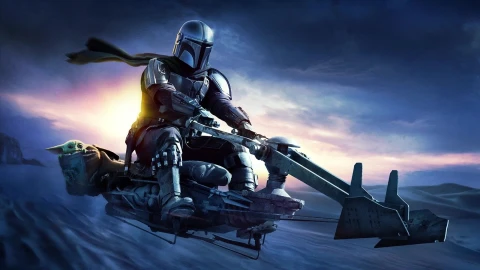 Live Wallpaper HD The Mandalorian speeder bike - Free Live Wallpaper