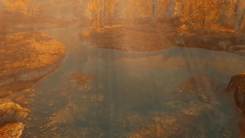 Golden Rays of Fall Skyrim SE Live Wallpaper HD - Free Live Wallpaper