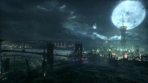 Arkham City View I Batman Arkham Knight I Live Wallpaper - Free Live Wallpaper