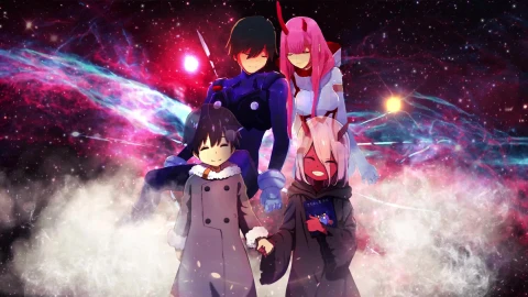 Live Wallpaper HD Darling in the Franxx zero two and hiro - Free Live Wallpaper