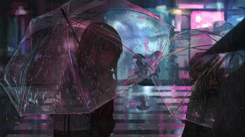 Live Wallpaper HD Girl in the rain - Free Live Wallpaper