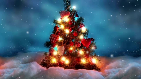 PC Christmas Tree Lights Live Wallpaper - Free Live Wallpaper