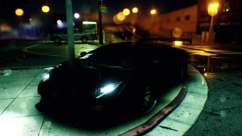 PC Black Lambo Rain Live Wallpaper - Free Live Wallpaper
