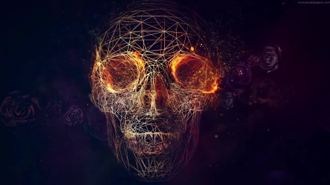 PC Ember Skull Live Wallpaper - Free Live Wallpaper