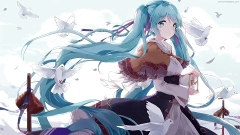 PC Miku Doves Live Wallpaper - Free Live Wallpaper