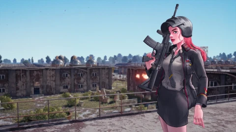 PC PUBG Militia Girl Live Wallpaper - Free Live Wallpaper