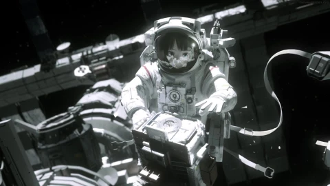 PC Astronaut Girl Live Wallpaper - Free Live Wallpaper