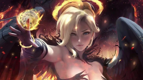 PC Halloween Angel Mercy Live Wallpaper - Free Live Wallpaper