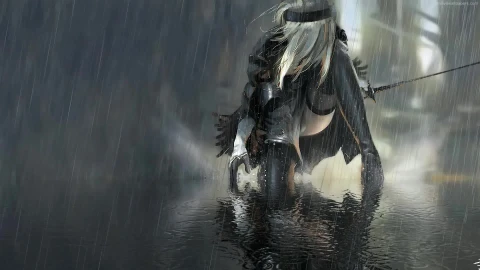PC Nier Automata Rain Live Wallpaper - Free Live Wallpaper