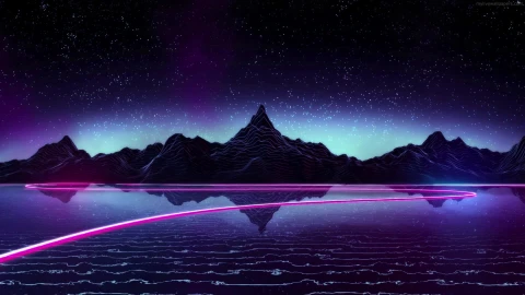PC Retro Lake Live Wallpaper - Free Live Wallpaper