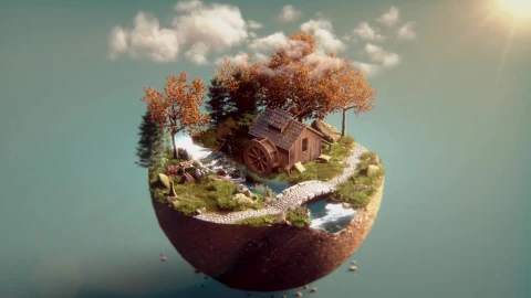 PC Wooden House Water Spinner Live Wallpaper Free - Free Live Wallpaper