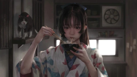 PC Ramen Time Live Wallpaper Free - Free Live Wallpaper