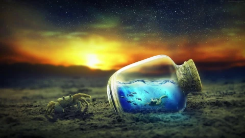 PC Ocean In a Bottle Live Wallpaper Free - Free Live Wallpaper