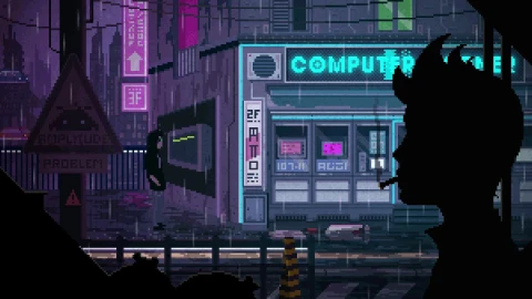 PC Pixel Rain Smoker Live Wallpaper Free - Free Live Wallpaper