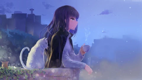 PC Coffee and Cat Live Wallpaper Free - Free Live Wallpaper