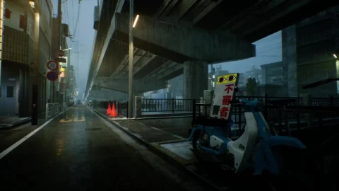 PC Rain Street Ghostwire Tokyo Live Wallpaper Free - Free Live Wallpaper