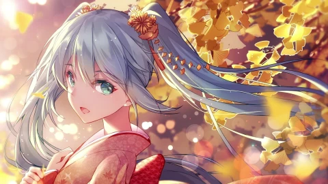PC Hatsune Miku Leaves Live Wallpaper Free - Free Live Wallpaper
