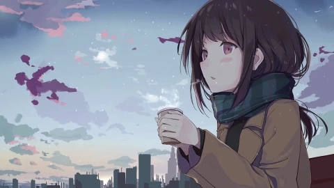 PC Anime Winter Girl Live Wallpaper Free - Free Live Wallpaper