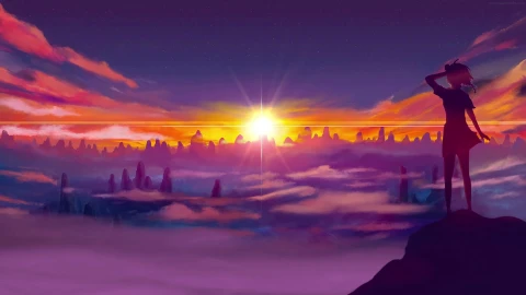 PC Sunset Purple Clouds Live Wallpaper Free - Free Live Wallpaper