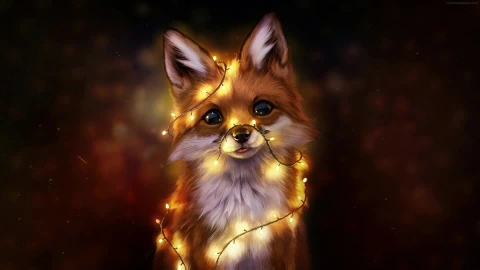 PC Cute Fox with Lights Live Wallpaper Free - Free Live Wallpaper