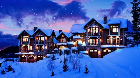 PC Luxury Winter Cabin Live Wallpaper Free - Free Live Wallpaper