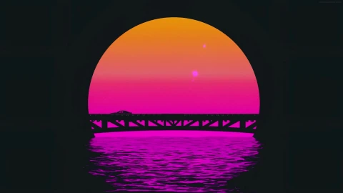 PC Pink Sunset Bridge Live Wallpaper Free - Free Live Wallpaper