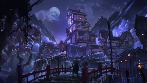 PC Samurai Night Village Live Wallpaper Free - Free Live Wallpaper