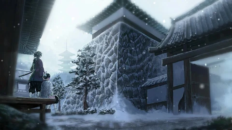PC Demon Slayer Kimetsu No Yaiba Snowfall Live Wallpaper Free - Free Live Wallpaper