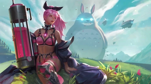 PC Pink Lady with Totoro Live Wallpaper Free - Free Live Wallpaper
