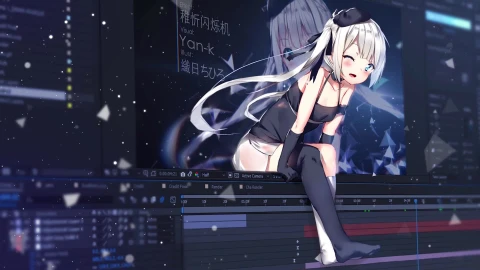 PC  After Effects Anime Girl Live Wallpaper Free - Free Live Wallpaper