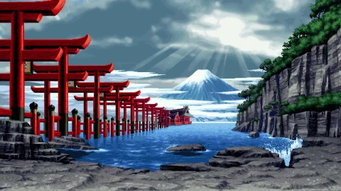 PC 16bit Japanese Beach Live Wallpaper Free - Free Live Wallpaper