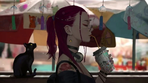 PC Boba Tea Break Live Wallpaper Free - Free Live Wallpaper
