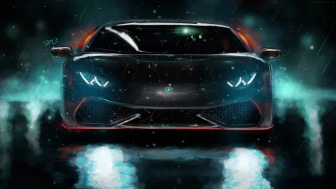 PC Black Lamborghini Rain Live Wallpaper Free - Free Live Wallpaper