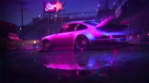 PC Porsche Neon Night Live Wallpaper Free - Free Live Wallpaper