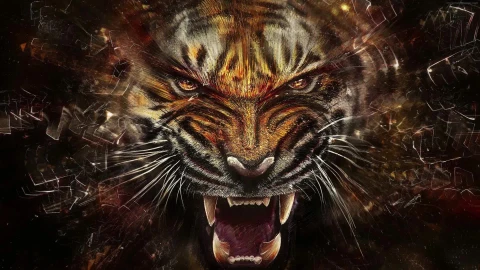 PC Tiger Glass Shatter Live Wallpaper Free - Free Live Wallpaper
