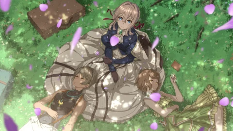 PC Falling Petals Violet Evergarden Live Wallpaper Free - Free Live Wallpaper