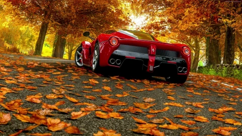 PC Ferrari Autumn Live Wallpaper Free - Free Live Wallpaper
