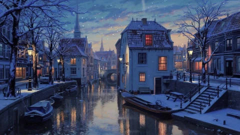 PC Snowing Quiet Evening Live Wallpaper Free - Free Live Wallpaper