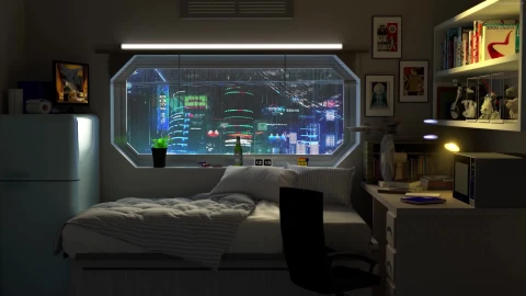 PC Futuristic Room Apartment Live Wallpaper Free - Free Live Wallpaper