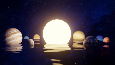 PC Floating Solar System Live Wallpaper Free - Free Live Wallpaper