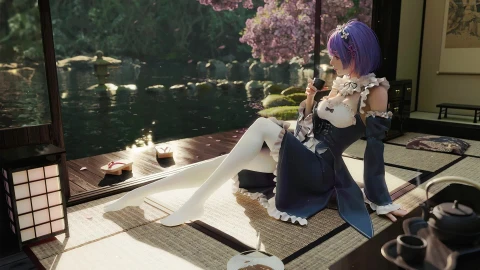 PC Re Zero Rem Tea Live Wallpaper Free - Free Live Wallpaper