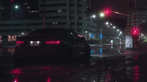 PC BMW M4 Night Rain Live Wallpaper Free - Free Live Wallpaper