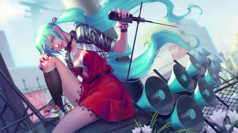 PC Punk Rock Miku Live Wallpaper Free - Free Live Wallpaper