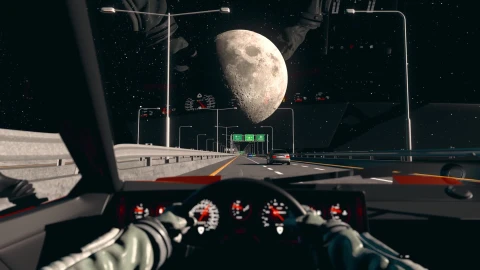 PC Drive to the Moon Live Wallpaper Free - Free Live Wallpaper