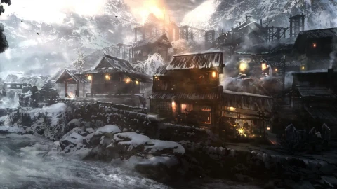 PC Snowing Village Blacksmith Live Wallpaper Free - Free Live Wallpaper