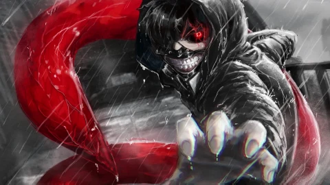 PC Ken Kaneki Rain Tokyo Ghoul Live Wallpaper Free - Free Live Wallpaper