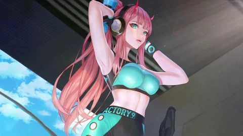 PC Sporty Zero Two Darling in the Franxx Live Wallpaper Free - Free Live Wallpaper