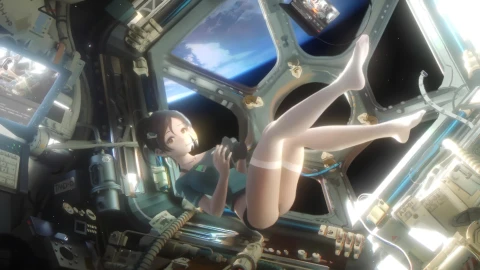 PC Space Station Girl Live Wallpaper Free - Free Live Wallpaper