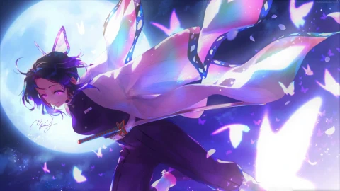 PC Shinobu Kocho Full Moon Live Wallpaper Free - Free Live Wallpaper